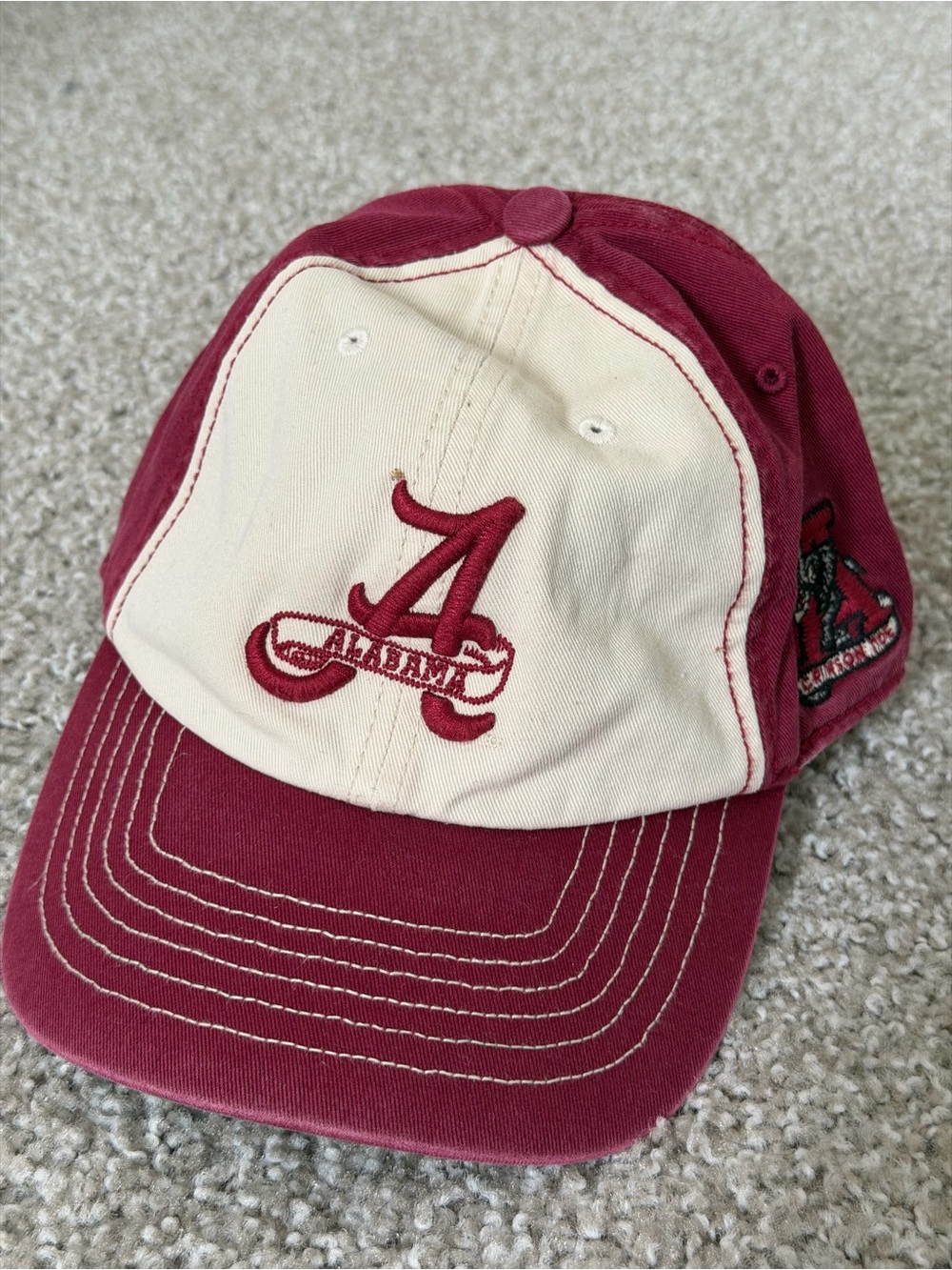 Vintage 47 Alabama Crimson Tide College Vault Fitted Hat Large Two Tone Cap
